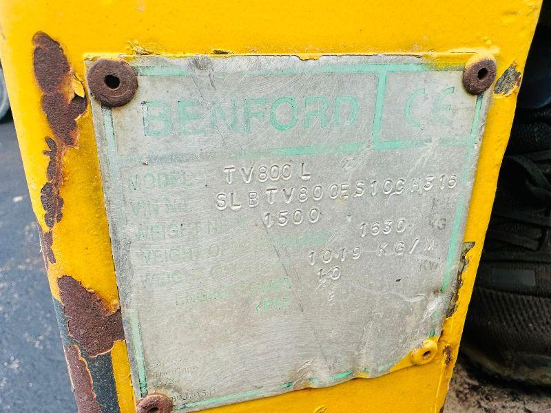 BENFORD TV800L DOUBLE DRUM ROLLER*C/W LISTER PETTER ENGINE*VIDEO*