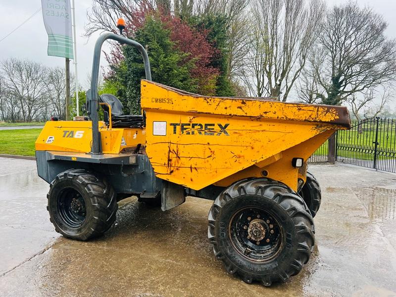 TEREX TA6 4WD DUMPER * YEAR 2011 , 2459 HOURS  * C/W ROLE BAR *VIDEO*