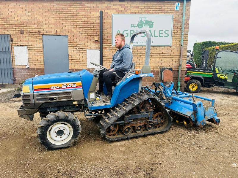 ISEKI TF243CF HALF TRACK COMPACT TRACTOR*C/W ROTOVATOR*VIDEO*