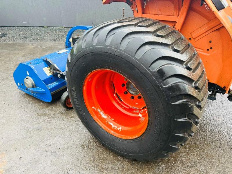 KUBOTA L4150 4WD TRACTOR*C/W RYETECH FLAIL MULCHER*VIDEO*