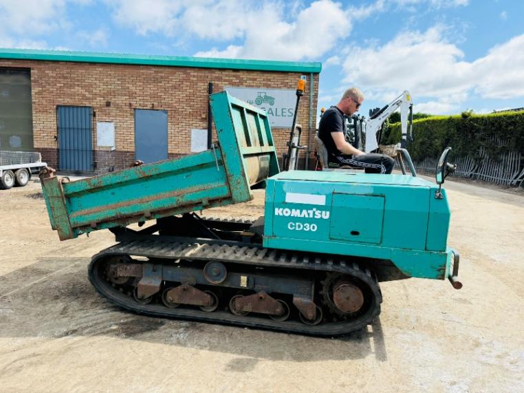 KOMATSU CD30-1 TRACKED DUMPER*C/W RUBBER TRACKS*VIDEO*
