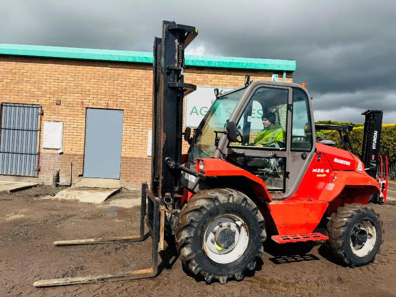 MANITOU M26-4 ROUGH TERRAIN FORKLIFT*YEAR 2018*C/W PALLET TINES*VIDEO*