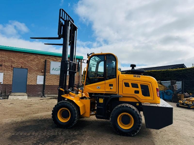 MMS MS35 ROUGH TERRAIN FORKLIFT*YEAR 2026*C/W PALLET TINES*VIDEO*