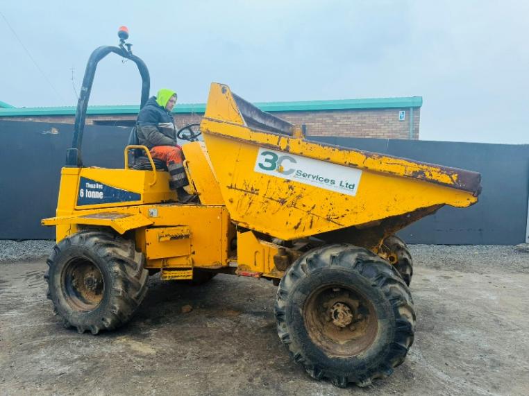 THWAITES 6 TONNE STRAIGHT TIP DUMPER*C/W SAFETY FRAME*VIDEO*