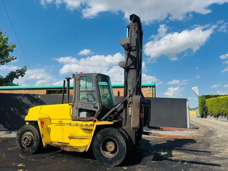 HYSTER H12.00 12 TONNE FORKLIFT 2 STAGE MAST*C/W PALLET TINES*VIDEO*