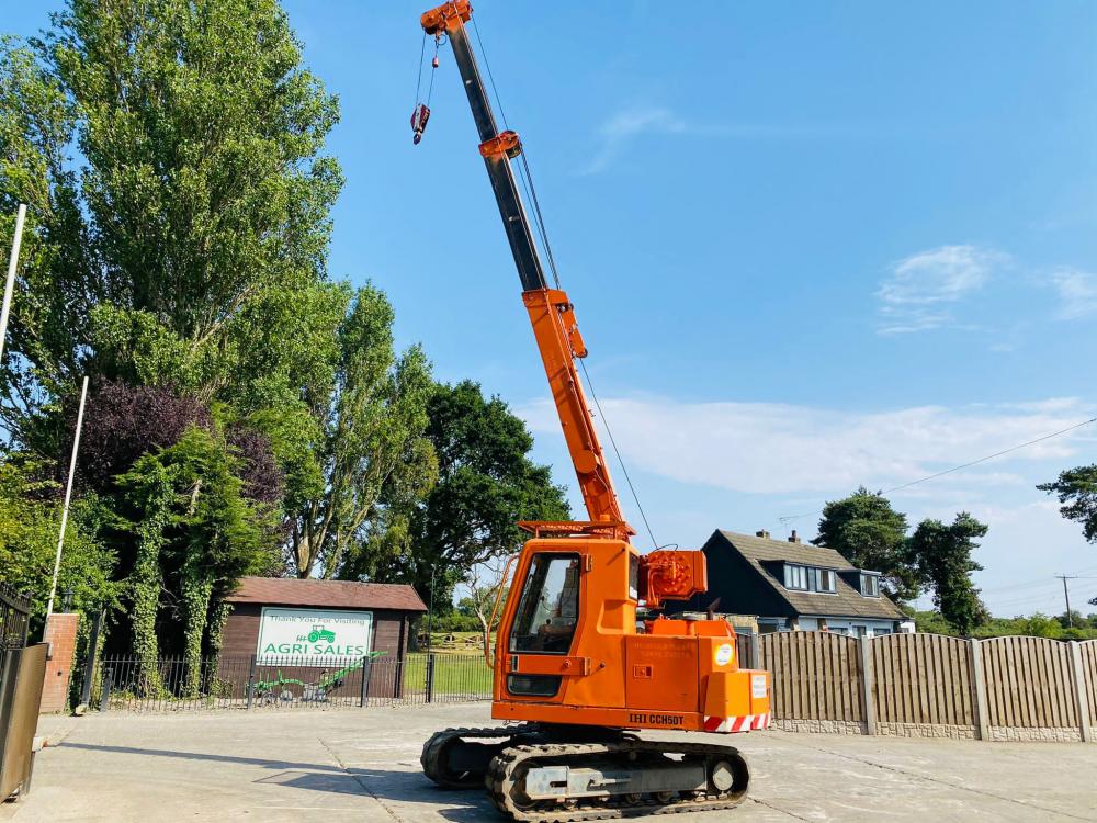 IHI CCH50T TRACKED CRANE C/W DOUBLE PUSH OUT BOOM * SEE VIDEO *