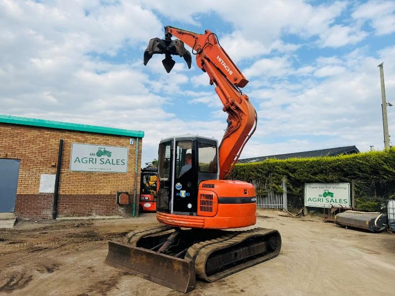 HITACHI EX75UR EXCAVATOR*C/W 5 TINE SCRAP GRAB*VIDEO*