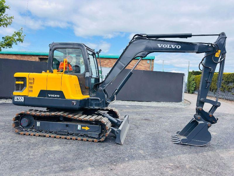 VOLVO EC55D RUBBER BLOCK TRACKS EXCAVATOR *YEAR 2017*C/W BUCKET*VIDEO*