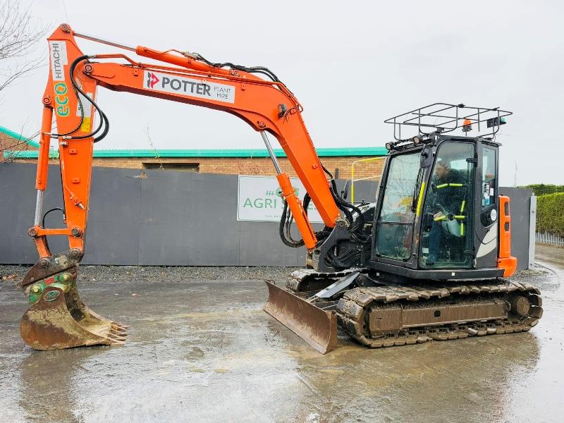 HITACHI ZX85USB-5A TRACKED EXCAVATOR*YEAR 2017*VIDEO*