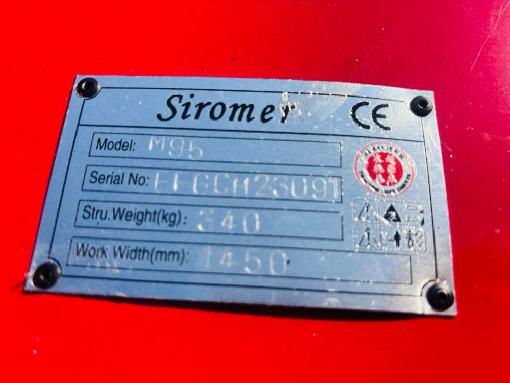 BRAND NEW SIROMER EFGCHMZ-145T FLAIL MOWER *YEAR 2025* C/W PTO SHAFT 