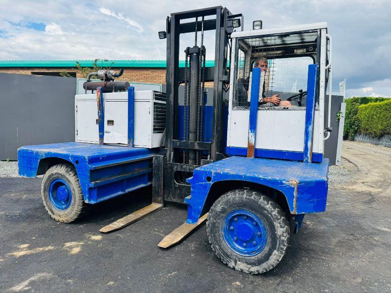 FANTUZZI SF.50XX SIDELOADER FORKLIFT*C/W PALLET TINES*VIDEO*