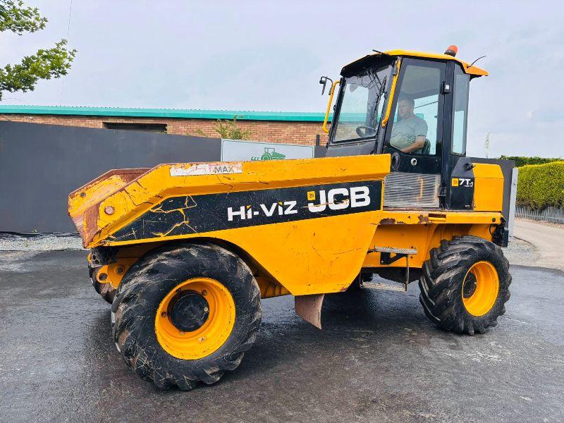 JCB 7FT 7 TONNE STRAIGHT TIP DUMPER* READING 1286 HOURS*YEAR 2018*VIDEO*