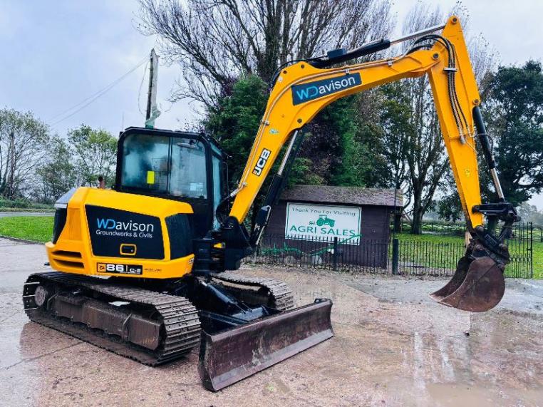 JCB 86C-2 EXCAVATOR *ZERO SWING, YEAR 2021, 2294 HOURS* C/W QUICK HITCH *VIDEO*