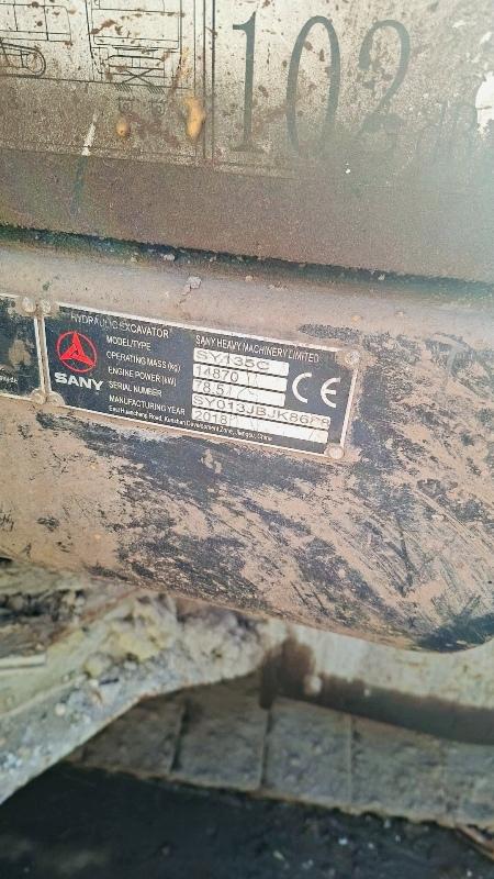 SANY SY135C EXCAVATOR*YEAR 2018*INCOMPLETE SPARES AND REPAIRS*VIDEO*