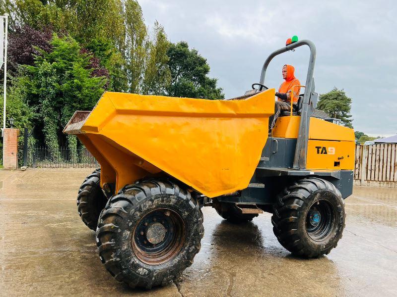 TEREX TA9 4WD DUMPER *YEAR 2014 , 3074 HOURS* C/W ROLE BAR *VIDEO*