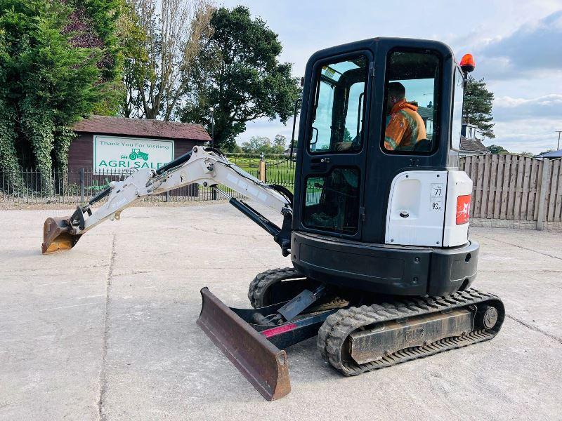 BOBCAT E25 EXCAVATOR *YEAR 2014, 2699 HOURS* C/W ZERO SWING *VIDEO*