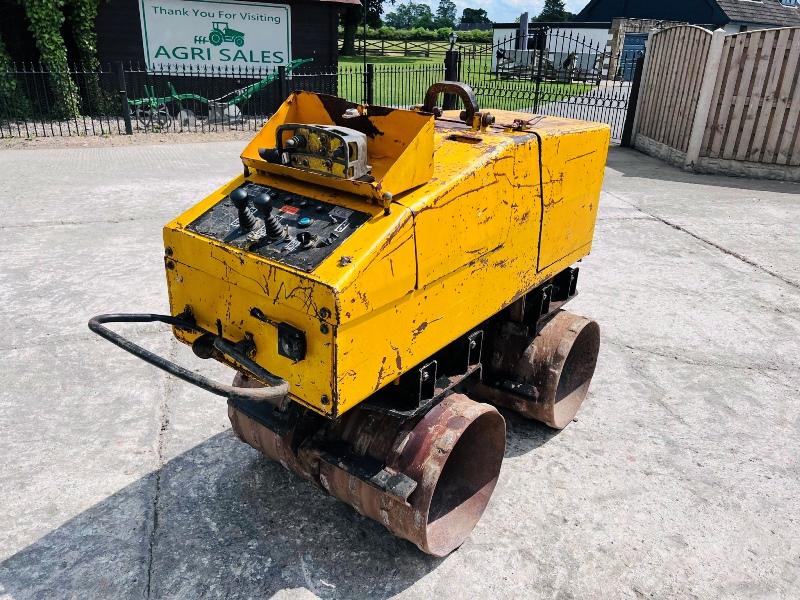 JCB VM1500 DOUBLE DRUM REMOTE CONTROL PAD FOOT ROLLER *VIDEO*