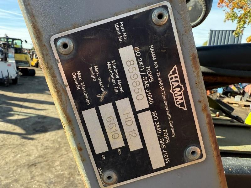 HAMM HD12 DOUBLE DRUM ROLLER *2264 HOURS*C/W ROLL BAR*VIDEO*