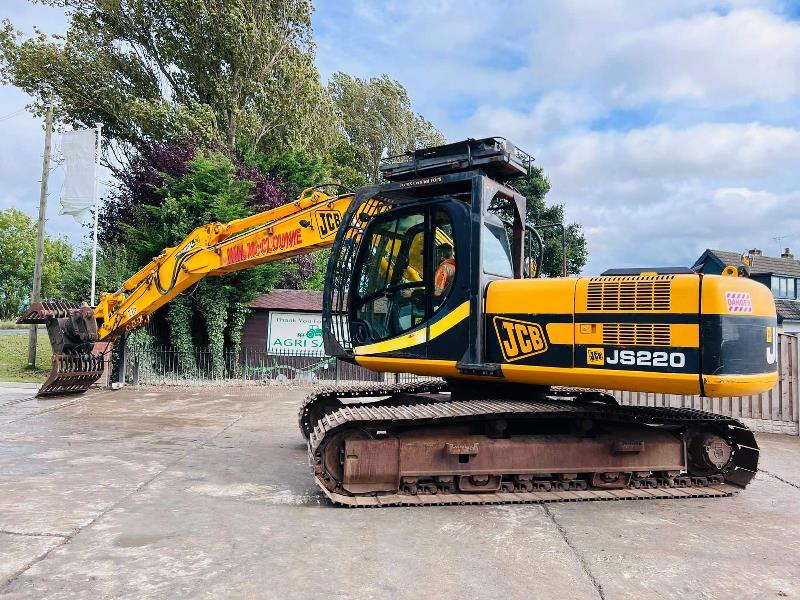 JCB JS220 TRACKED EXCAVATOR *4737 HOURS* C/W QUICK HITCH & ROTATING SELECTOR GRAB *VIDEO*