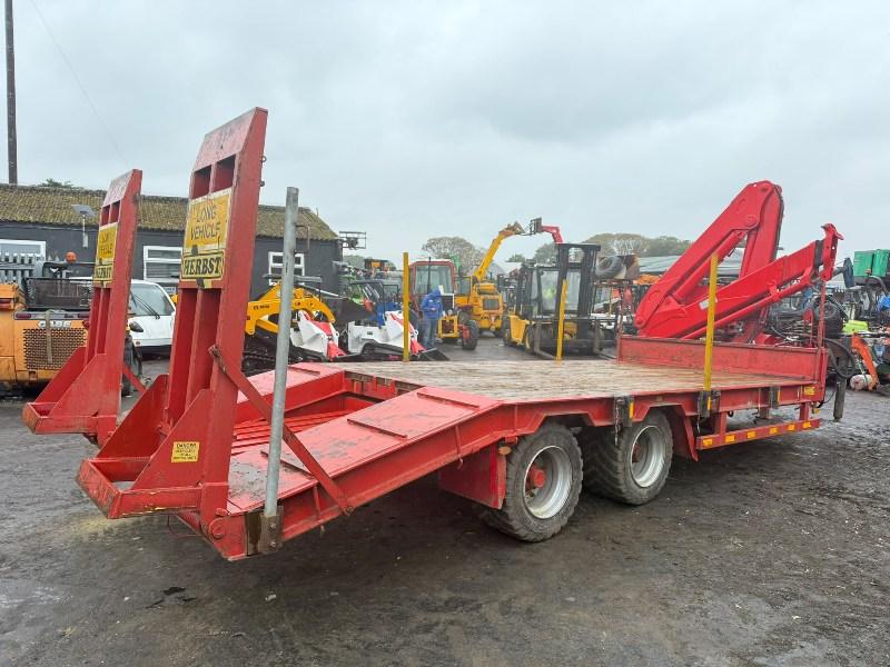 HERBST 19 TONNE TWIN AXLE TRAILER*C/W BONFIGLIOLI P10200 CRANE*VIDEO*