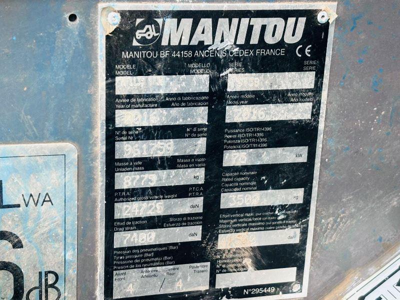MANITOU MT1135 4WD TURBO TELEHANDLER *YEAR 2016* C/W PALLET TINES *VIDEO*