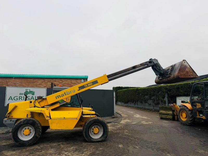 MATBRO TS280 TELEHANDLER*C/W BUCKET*VIDEO*