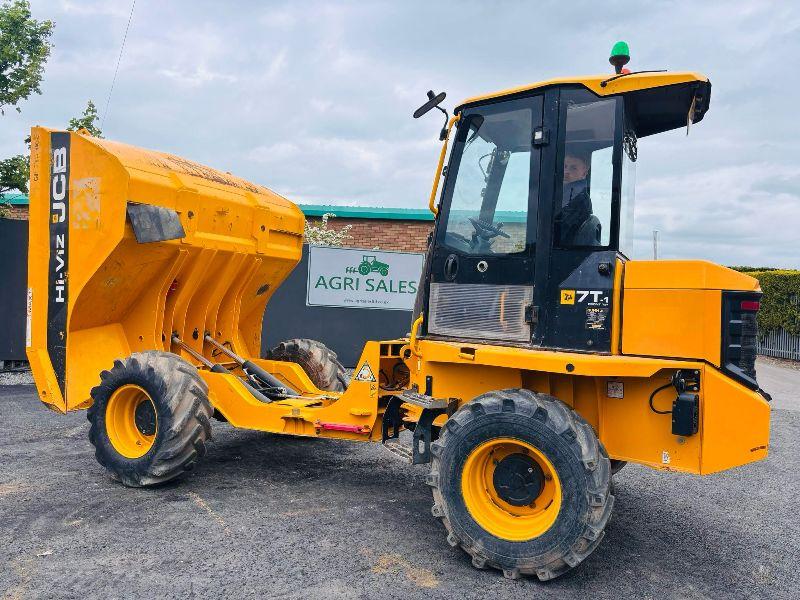 JCB 7FT 7 TONNE STRAIGHT TIP DUMPER*READING 1128 HOURS*YEAR 2018*VIDEO*