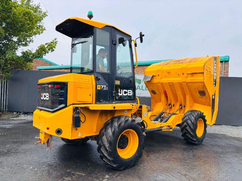 JCB 7FT 7 TONNE STRAIGHT TIP DUMPER* READING 1286 HOURS*YEAR 2018*VIDEO*