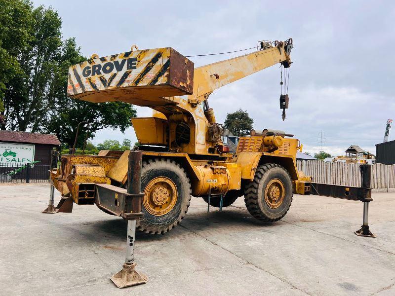 GROVES RT518 4X4 18 TON ROUGH TERRAIN CRANE C/W CATERPILLAR ENGINE *VIDEO*