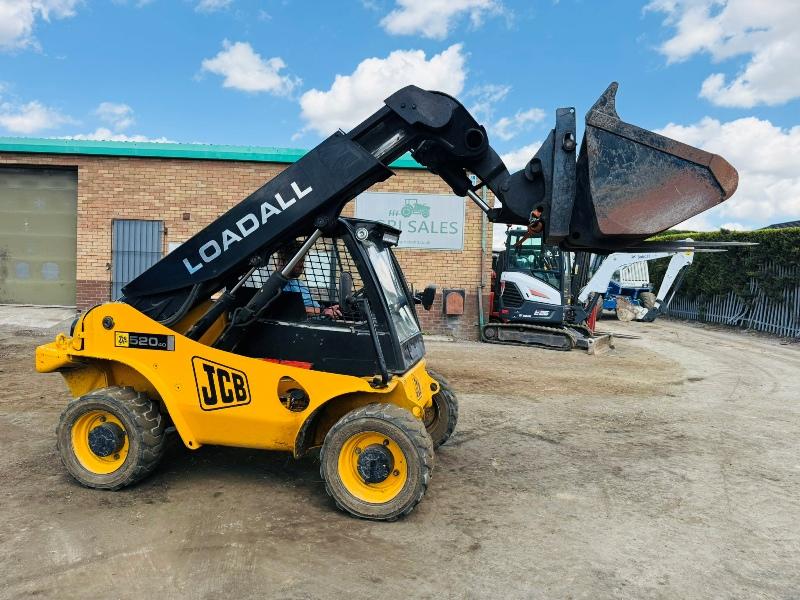 JCB 520-40 LOADALL *C/W BUCKET AND TINES*VIDEO*