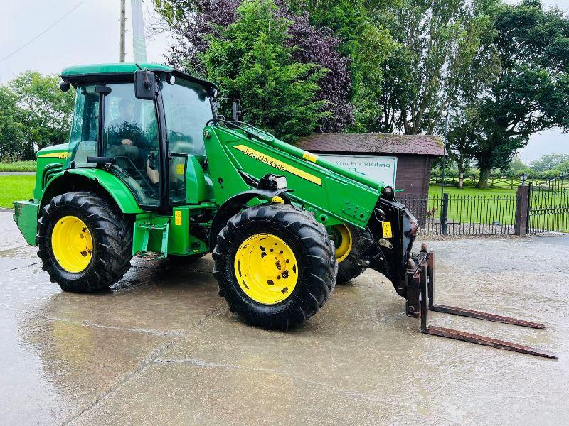 JOHN DEER 3800 4WD TELEHANDLER C/W PIN & CONE HEAD STOCK & TINES *VIDEO*