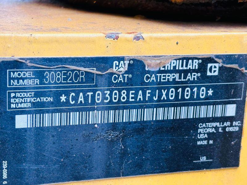 CATERPILLAR 308E2CR EXCAVATOR *YEAR 2014* C/W QUICK HITCH *VIDEO*
