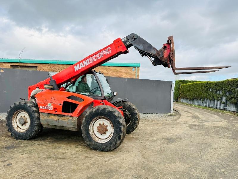 MANITOU MT732 TELEHANDLER*C/W PALLET TINES*VIDEO*