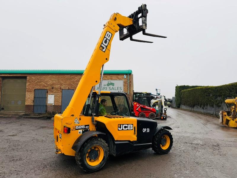 JCB 525-60 HI VIZ TURBO TELEHANDLER*YEAR 2019*C/W BUCKET & TINES*VIDEO*