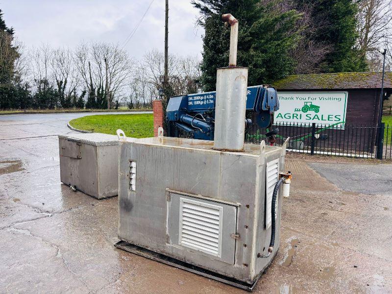 STATIC MARINE CRANE *C/W* PERKINS POWER PACK* OIL & DIESEL TANK*VIDEO*