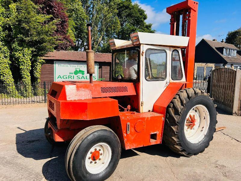 FINLAY F60 ROUGH TERRIAN FORKLIFT C/W TWO STAGE MAST *VIDEO*