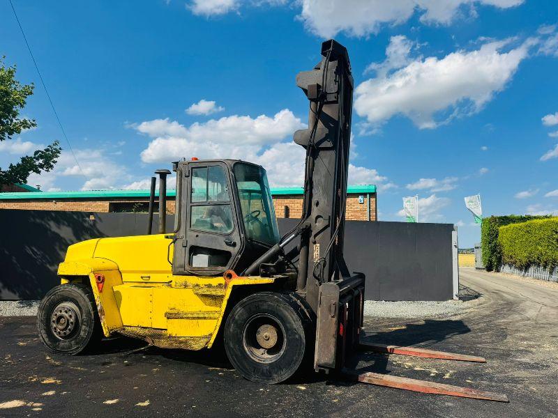 HYSTER H12.00 12 TONNE FORKLIFT 2 STAGE MAST*C/W PALLET TINES*VIDEO*