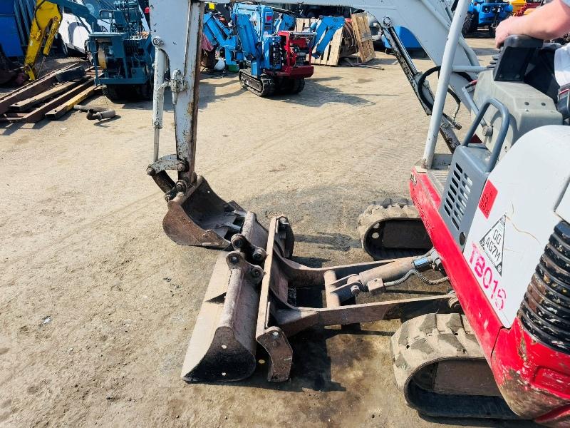 TAKEUCHI TB016 EXCAVATOR*C/W EXPANDING TRACKS*YEAR 2013*VIDEO*