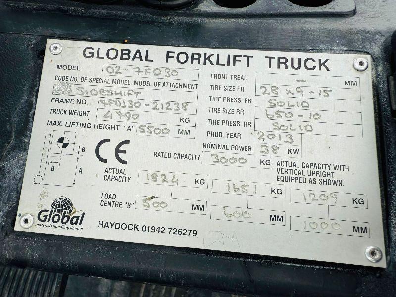 TOYOTA 30 DIESEL FORKLIFT*C/W SIDESHIFT*YEAR 2013*VIDEO*