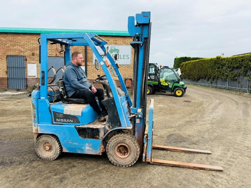 NISSAN 16 PETROL/GAS FORKLIFT*C/W SIDESHIFT*YEAR 2010*VIDEO*