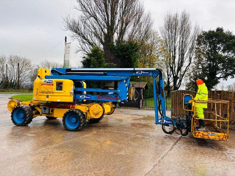 GENIE Z-60/34 4WD RAIL ROAD BOOM LIFT *20.3 METERS, YEAR 2013, 3912 HOURS* VIDEO*