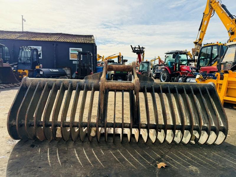 RAKE BUCKET TO SUIT 22 TONNE EXCAVATOR*80MM PIN*VIDEO*
