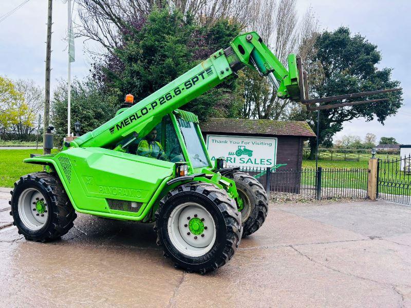 MERLO P26.6 4WD TURBO TELEHANDLER C/W PALLET TINES *VIDEO*