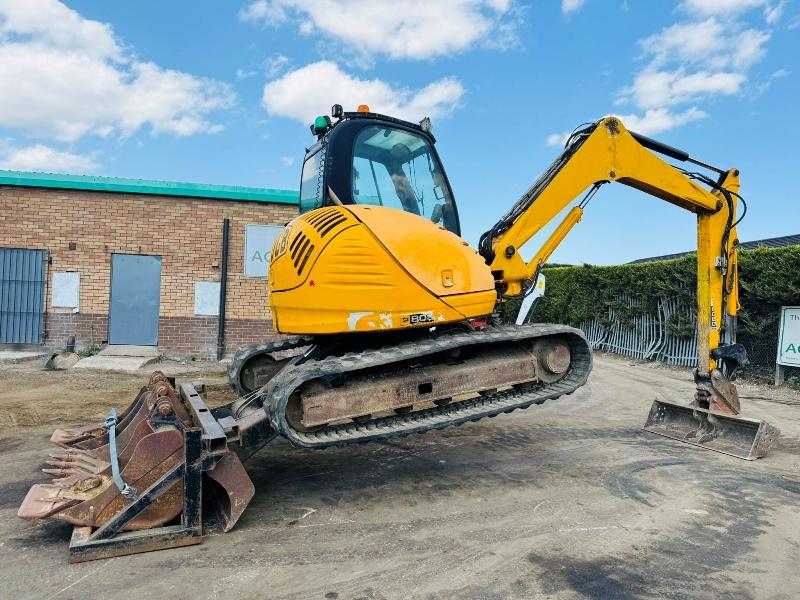 JCB 8080 EXCAVATOR*C/W BUCKETS*YEAR 2011*5979 HOURS*VIDEO*