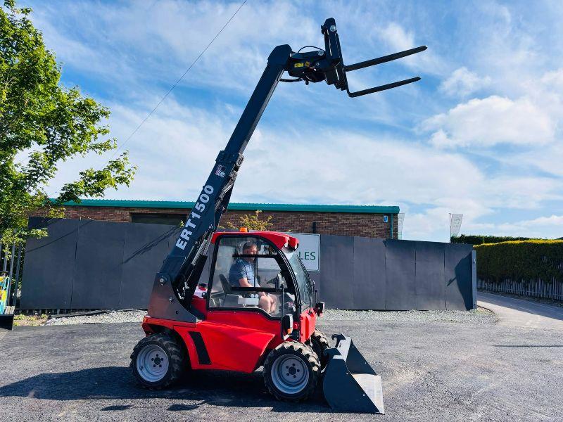 *NEW UNUSED* EVERUN ERT1500 TELEHANDLER*C/W BUCKET AND TINES*VIDEO*