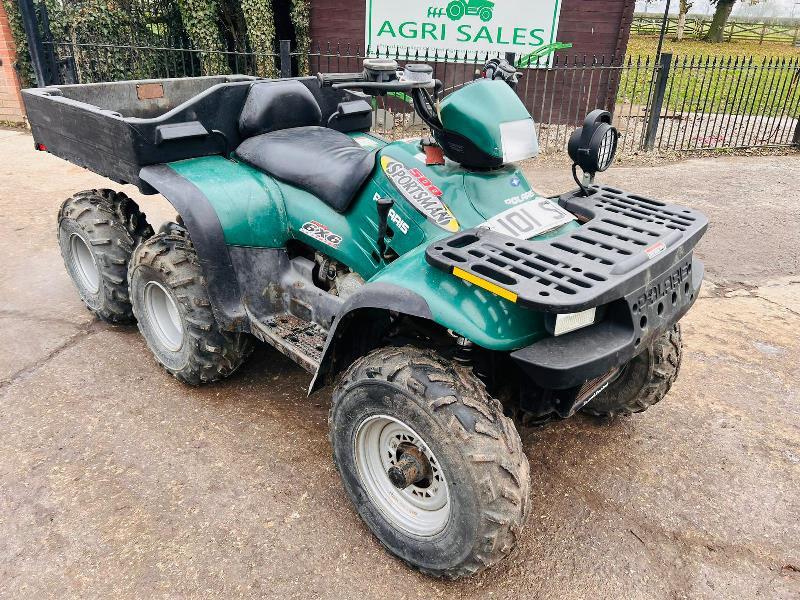 POLARIS SPORTSMAN 500CC 6WD QUAD BIKE C/W TIPPING BODY