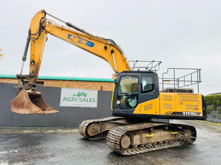 SANY SY215C TRACKED EXCAVATOR*C/W SAFETY GUARDS*YEAR 2017*VIDEO*
