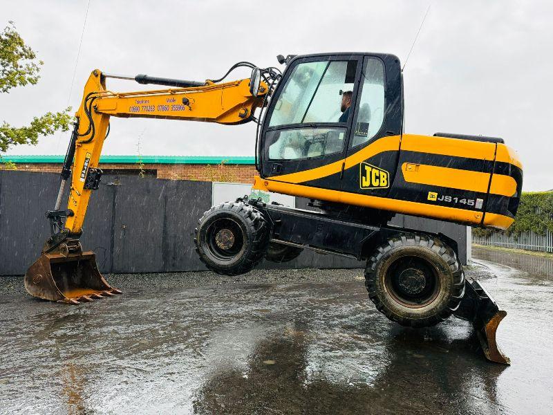 JCB JS145 WHEELED EXCAVATOR*C/W BUCKET*VIDEO*