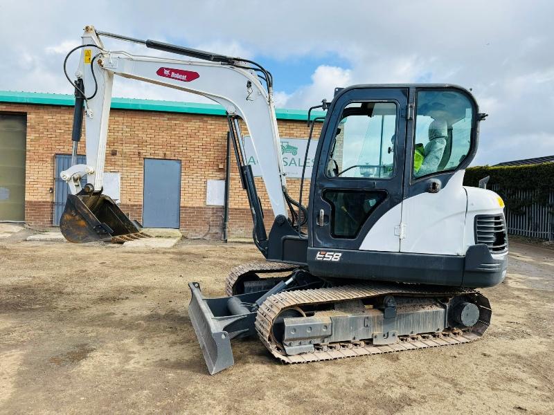 BOBCAT E58 EXCAVATOR*YEAR 2018*C/W BUCKET*VIDEO*