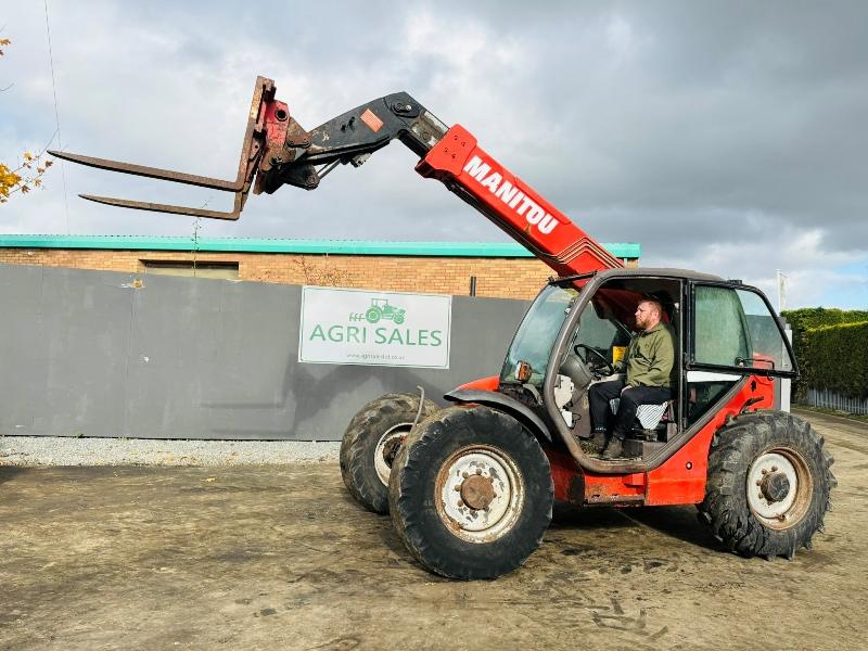 MANITOU MT732 TELEHANDLER*C/W PALLET TINES*VIDEO*